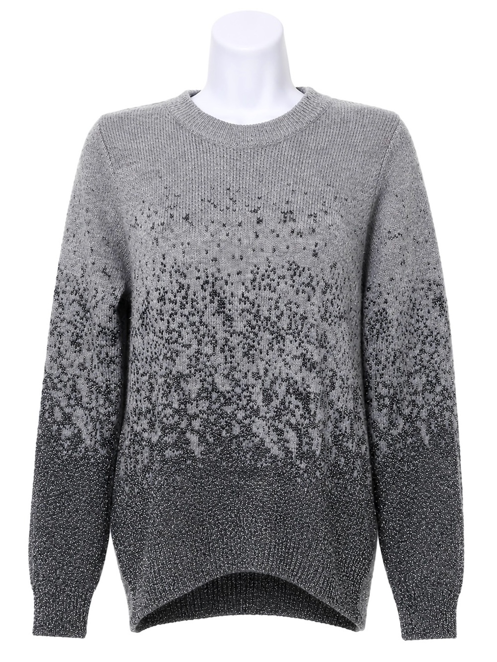 H&M Women’s Gray Ombre Crewneck Pullover Sweater Size XS